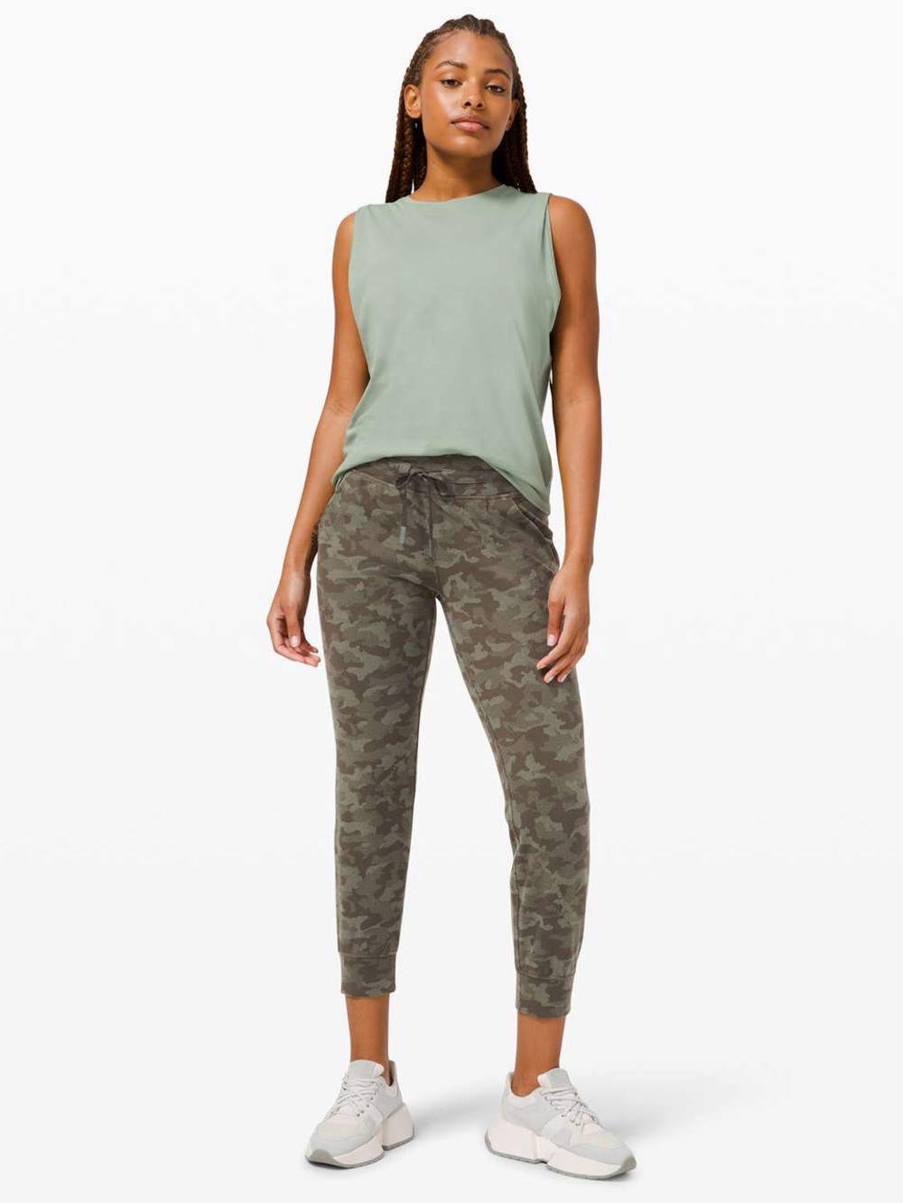 Lululemon ready to rulu 7/8s Camo Drawstring Jogger Pants - Olive Camo